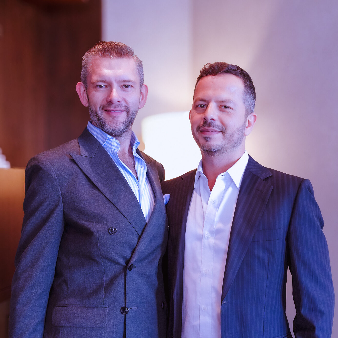 Founders of Cyber Threat Insure standing next to each other: Daniel Boufarhat, Chief Technology Officer (left) and Kristopher Mudd, Chief Insurance Officer